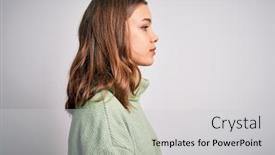  Presentation with natural - Presentation theme enhanced with young-beautiful-blonde-girl-wearing background and a light gray colored foreground
