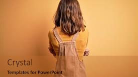  Presentation with naughty girl is standing - PPT theme enhanced with young-beautiful-blonde-girl-wearing background and a red colored foreground