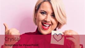  Presentation with shape heart - Theme enhanced with young-beautiful-blonde-plus-size background and a crimson colored foreground