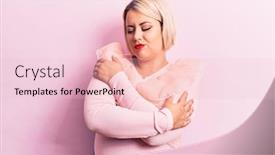  Presentation with confident love - Amazing slide deck having young-beautiful-blonde-plus-size backdrop and a lemonade colored foreground