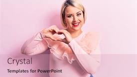  Presentation with romantic love - Amazing presentation design having young-beautiful-blonde-plus-size backdrop and a coral colored foreground