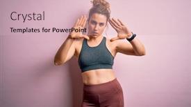  Presentation with frame pink - Cool new slide deck with young-beautiful-blonde-sportswoman-doing backdrop and a lemonade colored foreground