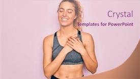  Presentation with blue eyes - Theme featuring young-beautiful-blonde-sportswoman background and a lemonade colored foreground