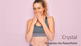  Presentation with scandal - Presentation consisting of young-beautiful-blonde-sportswoman background and a lemonade colored foreground