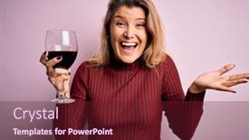  Presentation with victory - Beautiful PPT layouts featuring young-beautiful-blonde-woman-drinking backdrop and a tawny brown colored foreground