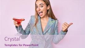  Presentation with drinking alcohol - Cool new theme with young-beautiful-blonde-woman-drinking backdrop and a pink colored foreground