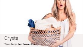  Presentation with attitude - Beautiful theme featuring young-beautiful-blonde-woman-holding backdrop and a lemonade colored foreground