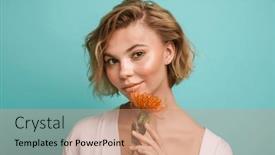  Presentation with blue flower - 