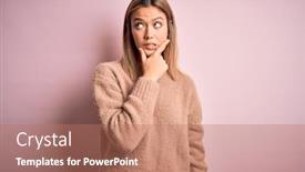  Presentation with wool - Amazing PPT theme having young-beautiful-blonde-woman-wearing backdrop and a coral colored foreground