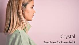  Presentation with pink and green nature - PPT layouts consisting of young-beautiful-blonde-woman-wearing background and a lemonade colored foreground