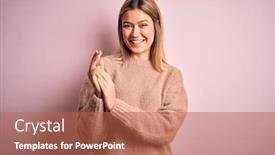  Presentation with young woman wearing boxer gloves - PPT layouts featuring young-beautiful-blonde-woman-wearing background and a red colored foreground