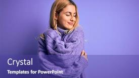  Presentation with self care - Slide set enhanced with young-beautiful-blonde-woman-wearing background and a violet colored foreground