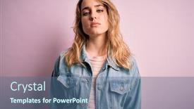  Presentation with pink simple - Amazing PPT layouts having young-beautiful-blonde-woman-wearing backdrop and a ocean colored foreground