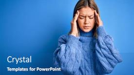  Presentation with wool - Cool new presentation design with young-beautiful-blonde-woman-wearing backdrop and a ocean colored foreground