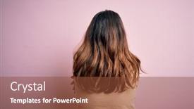  Presentation with hawaiian - Presentation theme with young-beautiful-blonde-woman-wearing background and a tawny brown colored foreground