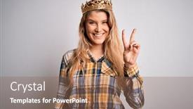  Presentation with golden woman - Cool new theme with young-beautiful-blonde-woman-wearing backdrop and a violet colored foreground