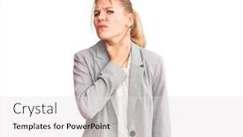  Presentation with infection - Colorful PPT theme enhanced with young-beautiful-blonde-woman-wearing backdrop and a white colored foreground