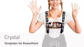  Presentation with oktoberfest - PPT theme with young-beautiful-blonde-woman-wearing background and a white colored foreground