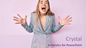  Presentation with success business - Presentation featuring young-beautiful-blonde-woman-wearing background and a lemonade colored foreground