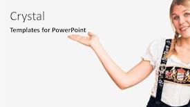  Presentation with oktoberfest - Cool new presentation with young-beautiful-blonde-woman-wearing backdrop and a white colored foreground