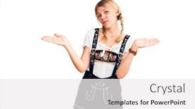  Presentation with oktoberfest - Presentation theme consisting of young-beautiful-blonde-woman-wearing background and a white colored foreground