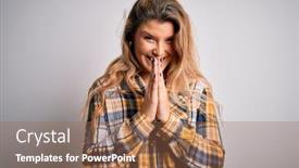  Presentation with forgiveness - PPT layouts enhanced with young-beautiful-blonde-woman-wearing background and a coral colored foreground