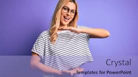  Presentation with arabian woman wearing hijab muslim - Colorful slide set enhanced with young-beautiful-blonde-woman-wearing backdrop and a light blue colored foreground