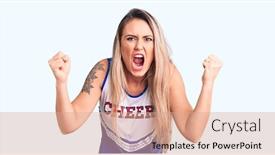  Presentation with anger - Amazing slide set having young-beautiful-blonde-woman-wearing backdrop and a coral colored foreground