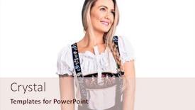  Presentation with oktoberfest - Presentation theme featuring young-beautiful-blonde-woman-wearing background and a lemonade colored foreground