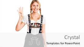  Presentation with oktoberfest - Beautiful PPT layouts featuring young-beautiful-blonde-woman-wearing backdrop and a white colored foreground