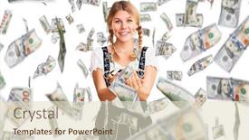  Presentation with oktoberfest - Beautiful slide set featuring young-beautiful-blonde-woman-wearing backdrop and a lemonade colored foreground