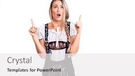  Presentation with oktoberfest - Presentation having young-beautiful-blonde-woman-wearing background and a white colored foreground