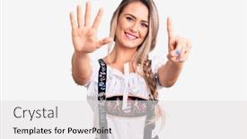  Presentation with oktoberfest - PPT theme consisting of young-beautiful-blonde-woman-wearing background and a white colored foreground