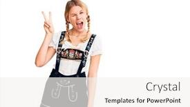  Presentation with oktoberfest - Audience pleasing slide deck consisting of young-beautiful-blonde-woman-wearing backdrop and a white colored foreground