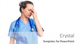  Presentation with frustration - Beautiful slide deck featuring young-beautiful-blonde-woman-wearing backdrop and a white colored foreground