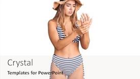  Presentation with arthritis - Audience pleasing PPT theme consisting of young-beautiful-blonde-woman-wearing backdrop and a sky blue colored foreground