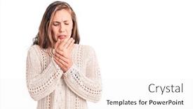  Presentation with inflammation - Colorful slide set enhanced with young-beautiful-blonde-woman-wearing backdrop and a sky blue colored foreground