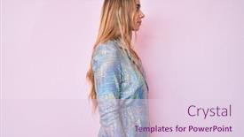  Presentation with business profile - Amazing slide deck having young-beautiful-blonde-woman-wearing backdrop and a lemonade colored foreground