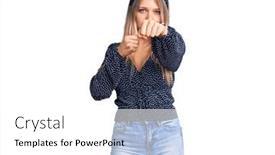  Presentation with violence woman - Colorful presentation theme enhanced with young-beautiful-blonde-woman-wearing backdrop and a white colored foreground