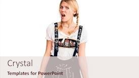  Presentation with oktoberfest - Presentation theme featuring young-beautiful-blonde-woman-wearing background and a lemonade colored foreground