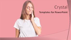  Presentation with illness - Slide deck consisting of young-beautiful-blonde-woman-wearing background and a coral colored foreground