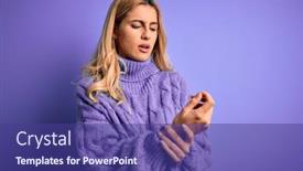  Presentation with arthritis - Cool new slides with young-beautiful-blonde-woman-wearing backdrop and a violet colored foreground