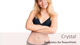  Presentation with young woman wearing boxer gloves - Slide deck having young-beautiful-blonde-woman-wearing background and a lemonade colored foreground