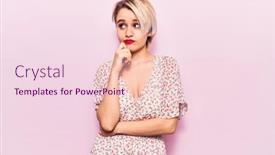  Presentation with question - Slide set consisting of young-beautiful-blonde-woman-wearing background and a lemonade colored foreground