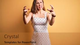  Presentation with vacation - PPT layouts consisting of young-beautiful-blonde-woman background and a red colored foreground