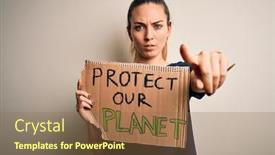  Presentation with banner blue - Amazing presentation design having young-beautiful-blonde-woman backdrop and a coral colored foreground