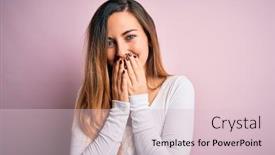  Presentation with scandal - Cool new PPT theme with young-beautiful-blonde-woman backdrop and a lemonade colored foreground