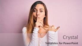  Presentation with blue pink - Cool new presentation design with young-beautiful-blonde-woman backdrop and a lemonade colored foreground