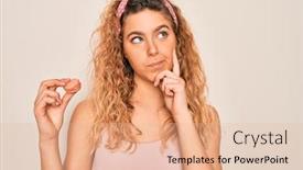  Presentation with chocolate dessert - Amazing slides having young-beautiful-blonde-woman backdrop and a lemonade colored foreground