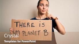  Presentation with banner blue - Presentation with young-beautiful-blonde-woman background and a coral colored foreground
